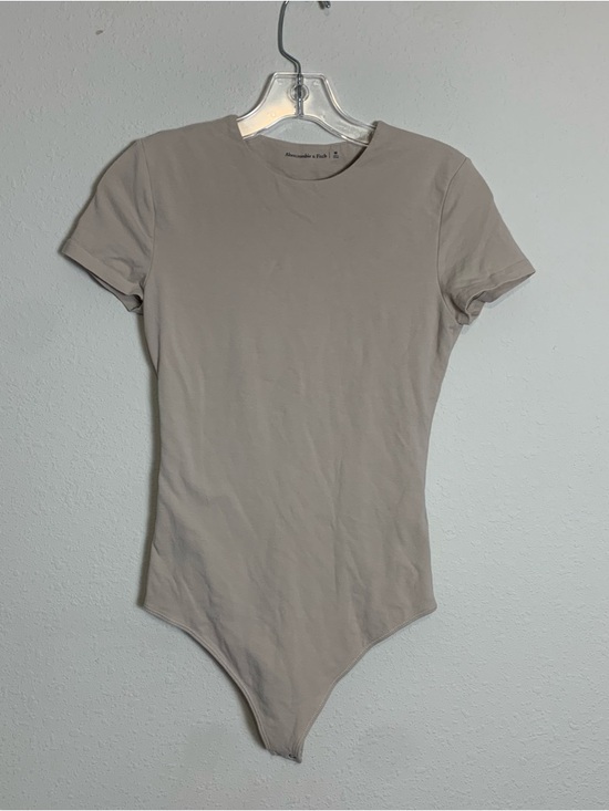 Abercrombie & Fitch Tops - Abercrombie & Fitch Neutral Beige Short-Sleeve Bodysuit Medium Cotton